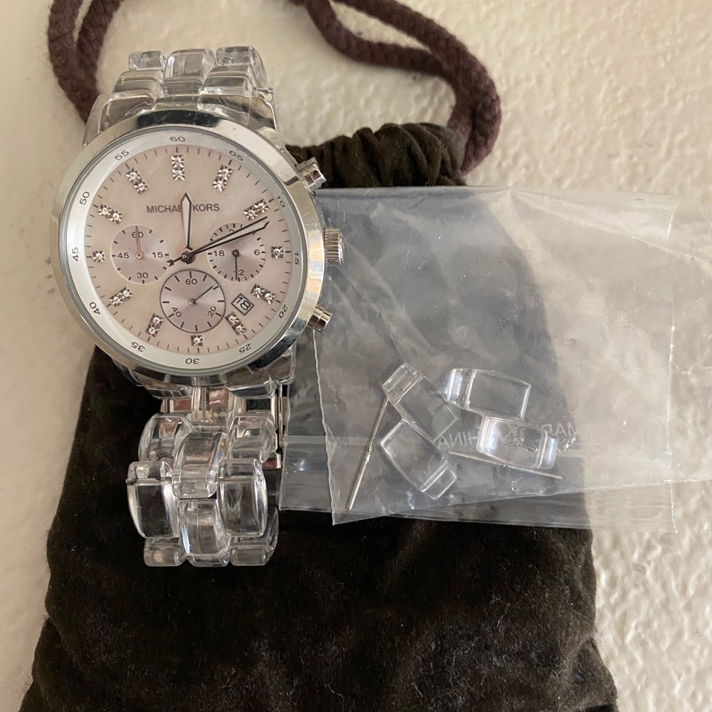 Michael Kors Clear/silver watch
